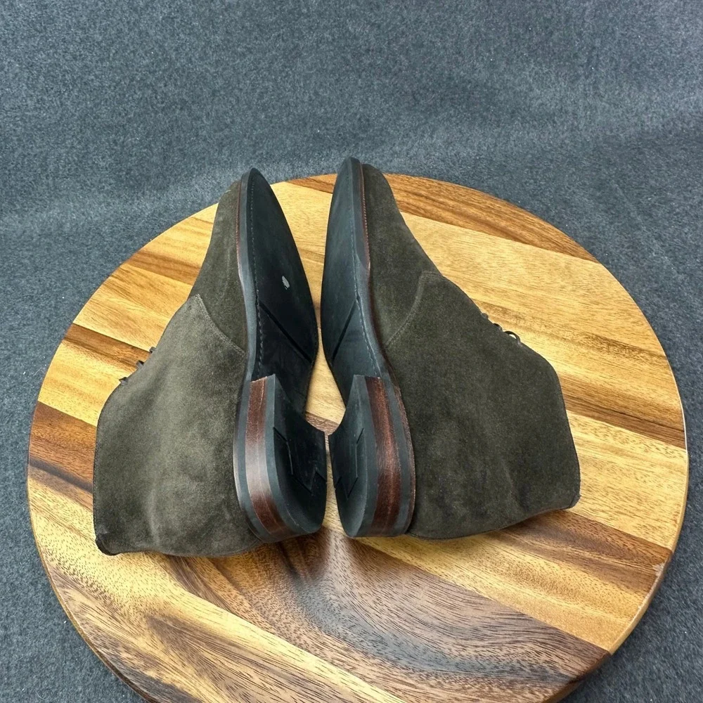 Sons of Henry Ambly Chukka Dark Olive Suede Goodyear Welted Spain Mens Sz 7 $460
